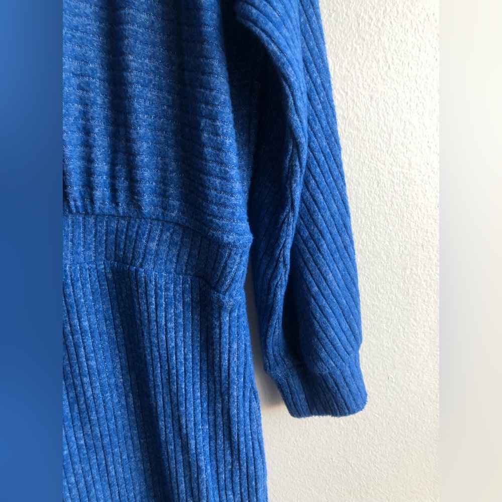 Anthropologie Mariah Ribbed Knit Blue Maxi Sweater Dress Size XL - Picture 9 of 14